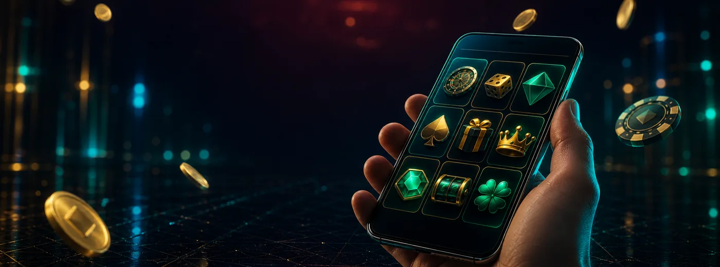 Smartphone con el lobby del casino Betonred en la mano de un jugador
